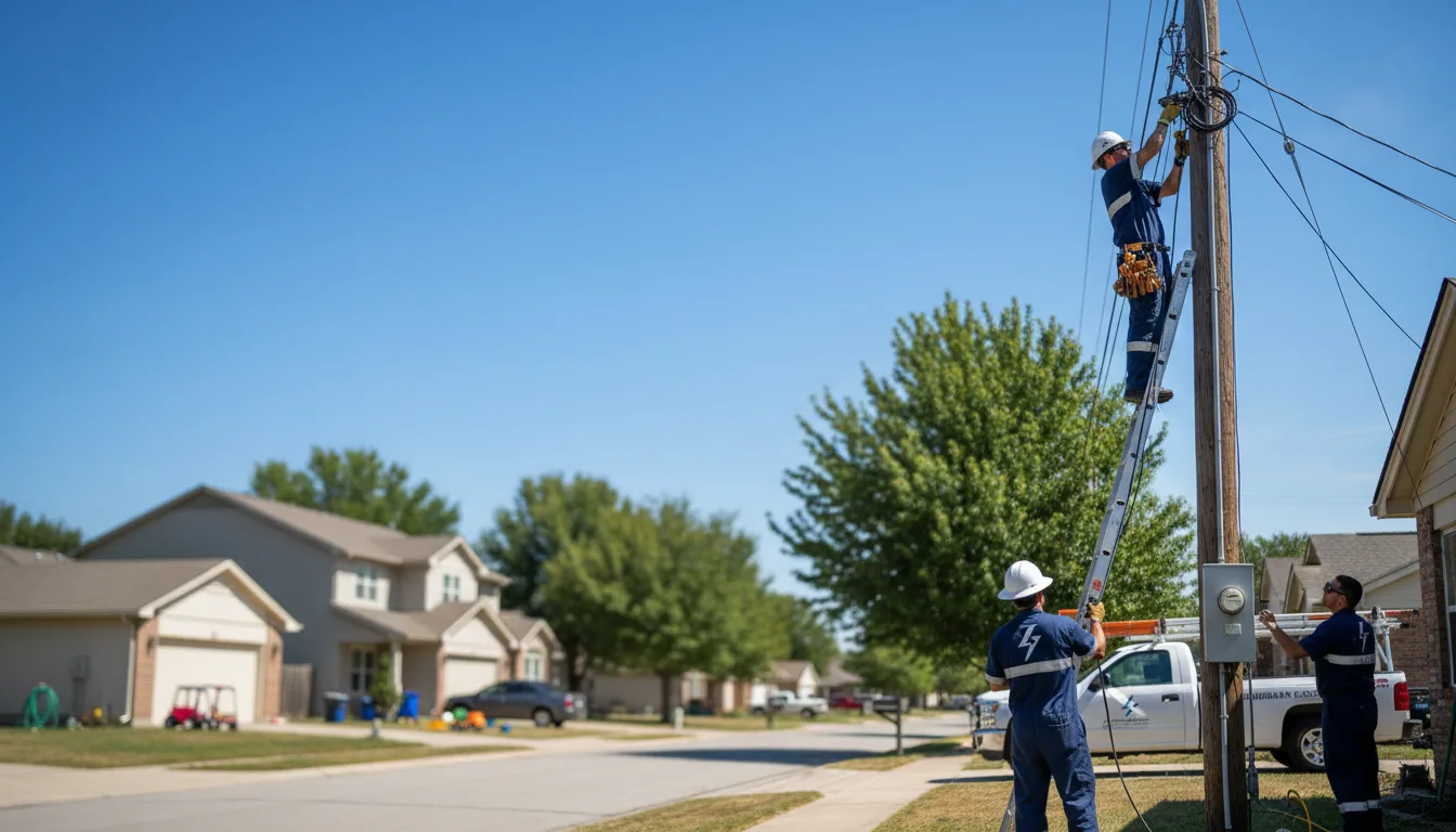 Residential electrician providing installation services in Sontag, MS